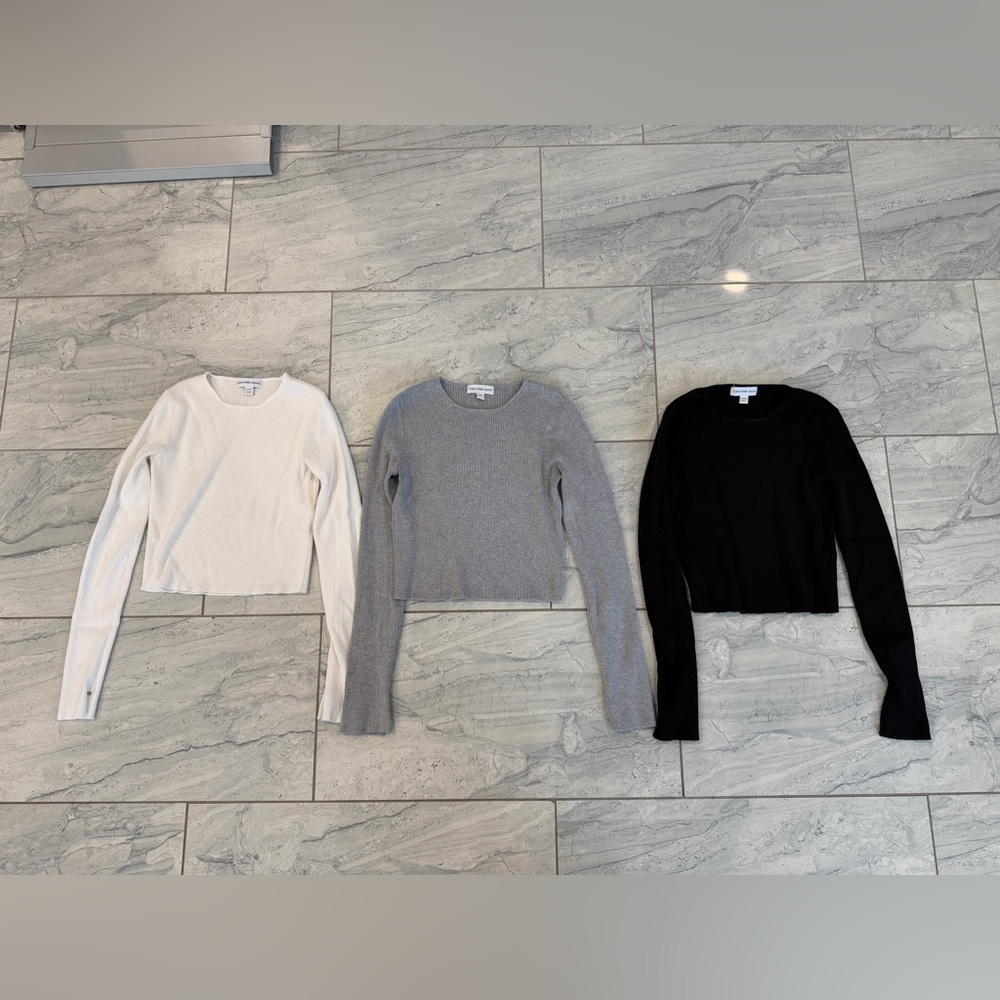 Calvin Klein Jeans Women's Sweater Set - White, Gray, Black